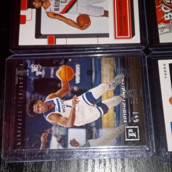 4 card lot! Anthony Edwards RC and Shaden Sharpe/ plus Ben Simmons and shaq - Picture 2 of 5